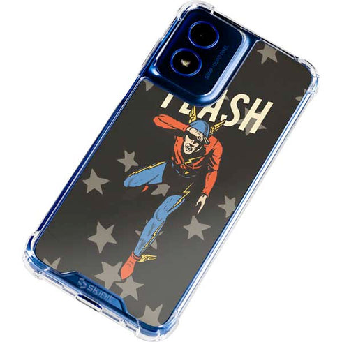 DC Comics The Flash Retro Action Pose Moto G 5G (2024) Clear Case